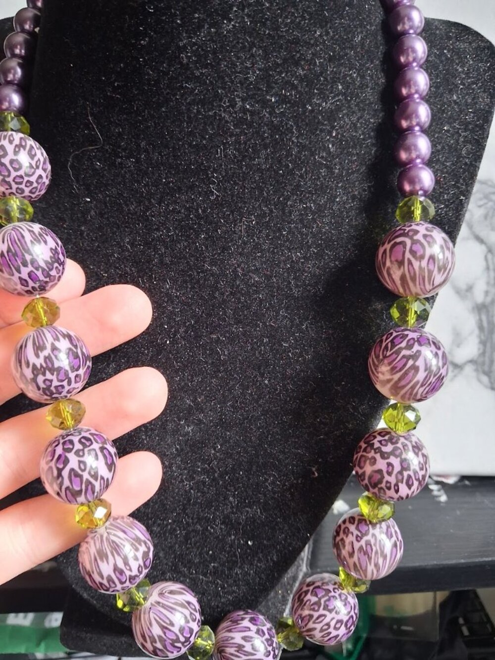 Unusual 20 inch Beaded necklace